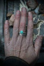 Load image into Gallery viewer, Alchemy Ring - size 9 Turquoise Round Fatty Stacker
