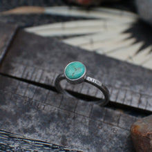 Load image into Gallery viewer, Alchemy Ring - size 8.5 Turquoise Round Fatty Stacker
