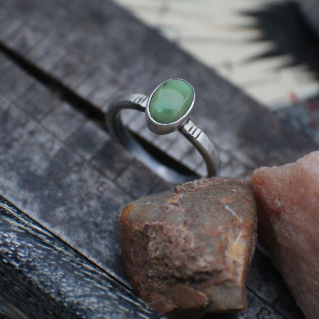 Alchemy Ring - size 8 Turquoise Fatty Stacker