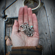 Load image into Gallery viewer, Alchemy Ring - size 7.25 Turquoise oval Fatty Stacker
