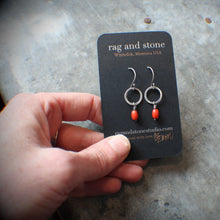 Load image into Gallery viewer, Circle and a Bead Small with African Trade beads in Red!
