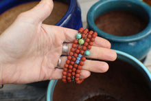 Load image into Gallery viewer, Gardener's Palette #1 - Terra Cotta Poppy Jasper &amp; Greenest Chrysocolla 7" Bracelet
