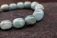Load image into Gallery viewer, Aquamarine Strand for Mermaids! 19" Necklace with Fishermans hook clasp

