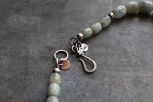 Load image into Gallery viewer, Aquamarine Strand for Mermaids! 19" Necklace with Fishermans hook clasp
