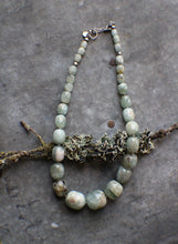 Load image into Gallery viewer, Aquamarine Strand for Mermaids! 19" Necklace with Fishermans hook clasp
