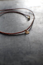 Load image into Gallery viewer, Dusty Rose Bitty Bead Lumiere Necklace in GOLD - adjustable from 16-18"
