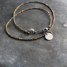 Load image into Gallery viewer, Tiny Spark Necklace on Gold Sunshine seed beads for Spring, OOAK!
