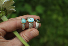 Load image into Gallery viewer, Size 6.75 Bisbee Turquoise Ring in 18k Gold &amp; Sterling Silver
