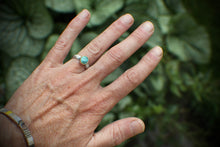 Load image into Gallery viewer, Size 6.75 Bisbee Turquoise Ring in 18k Gold &amp; Sterling Silver
