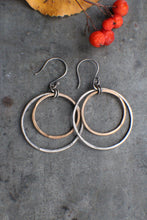 Load image into Gallery viewer, Marti Mix Hoop Earrings in 14k Gold Fill &amp; Sterling
