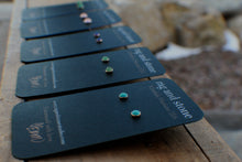 Load image into Gallery viewer, 4mm Bluebird Turquoise Studs in 14k Gold Fill
